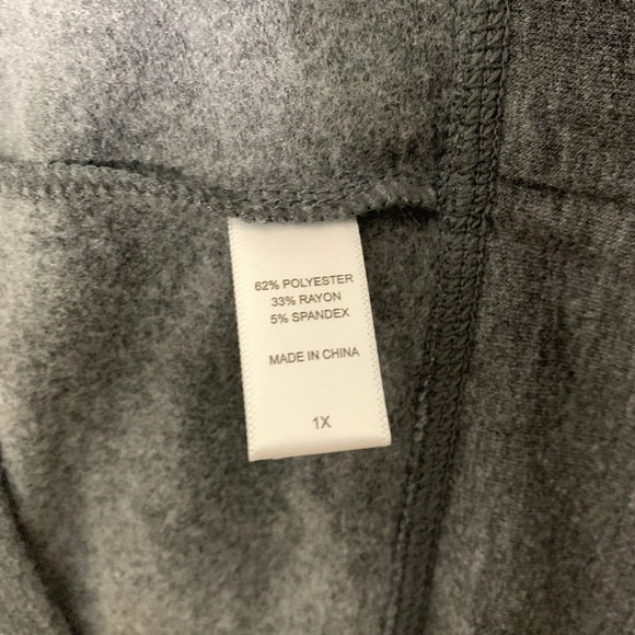 Cuddl duds, gray, long sleeve ,midi, zip neck, mock turtleneck dress. XL - Picture 5 of 6